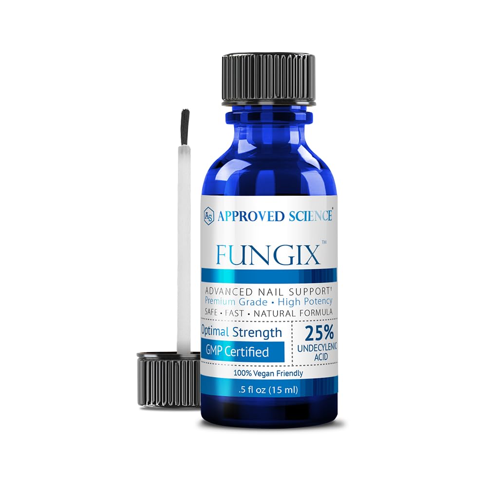 Fungix con 25% acido undecylenic, antifungal Soluzione per Unghie con olio d'albero di tè, tutto naturale miglior trattamento di unghie fungo per risultati efficaci da scienza approvata - Confezione da 1