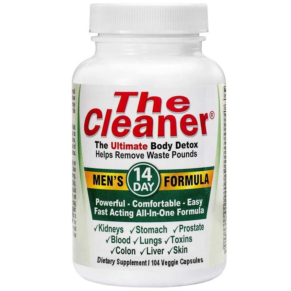 Century Systems The Cleaner Detox, potente formula di pulizia interna completa di 14 giorni per gli uomini, supporto salute digestiva, 104 capsule vegetariane