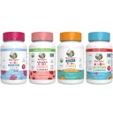 MaryRuth Organics Multivitamin, Probiotico, Magnesio Calma, e Vitamina C Gummies per bambini | Clean Label Project Verified® | Vitamine per il supporto immunitario &amp; Salute complessiva | Vegan, Non OGM, Gluten Free