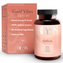 Integratori di Zafferano – Pillole di Estratto di Zafferano per le donne – Supporto Mood, Energy Boost, PMS, Clarity Mentale & Metabolismo - Non-GMO, Gluten Free, 60 capsule vegane