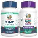 MaryRuth Organics Zinc (Tart Raspberry) & Kids Immunity Gummies (Mixed Berry) | Clean Label Project Verified® | Vitamine per Immunità e salute generale e benessere | Vegan, Non OGM, No Gelatin