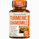 Supplemento currico & camomilla Capsule per il sonno - Integratore di sonno currico biologico con Estratto di fiori di camomilla (Manzanilla) - Supporto per rilassamento e stress - Joint & Digestive Health. 60 Capsule