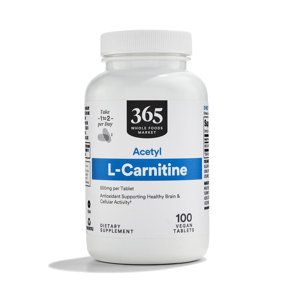 Mercato intero degli alimenti, Acetil L-Carnitina 500mg, 100 ct