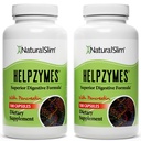 NaturalSlim Helpzymes, Complesso Enzime per Adulti con Bromelain, Ox Bile, Pancreatin & Betaine HCL,100 Capsule, 2 Pack