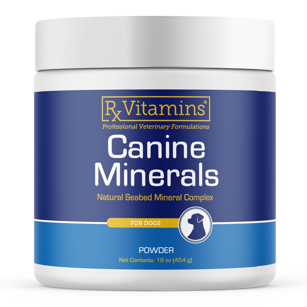 Minerali di canina di vitamine Rx - Minerali essenziali per cani - Calcio, Magnesio, Supplemento di ferro, Bone e Joint Supplement per K9, Supporto immunitario - 16oz