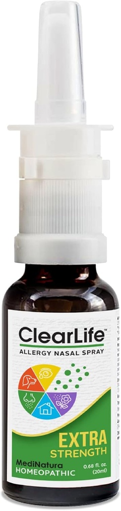 ClearLife Allergy Relief spray nasale per il sollievo multi-symptom in qualsiasi regione - Formula omeopatica - 0.68 oncia