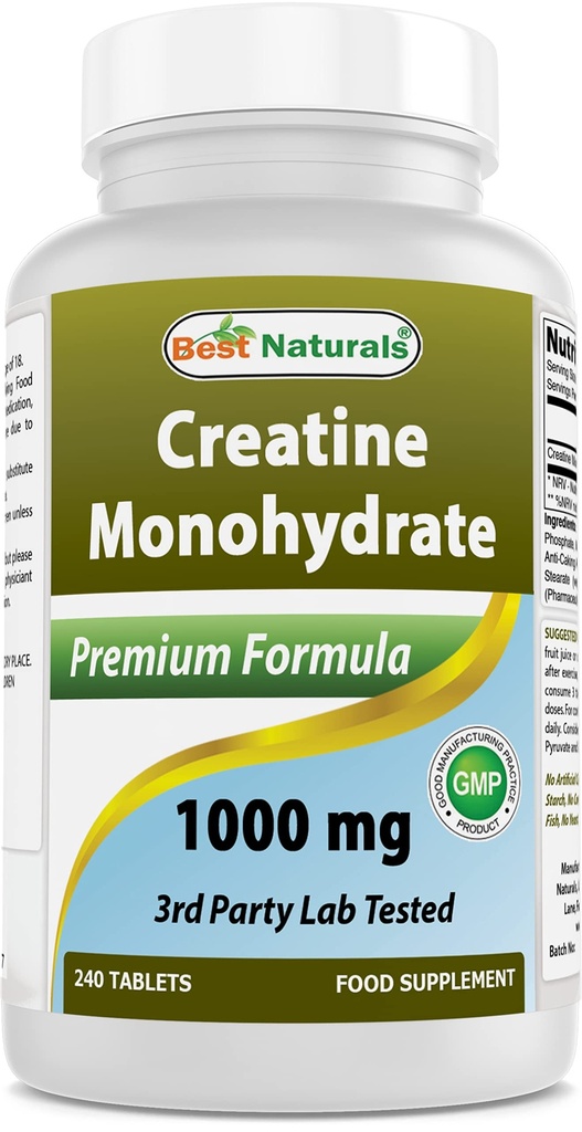 Migliori naturali Creatina Monoidrato 1000 mg 240 compresse