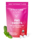 Pink Stork Organic PMS Support Sweets for Teens and Women - Ingredienti semplici e naturali Vitamina B6 and Peppermint - Periodo, Digestione, Bloating, Mood Swings - 30 Gocce
