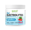 Idratazione della polvere degli elettroliti | Elevata potenza alimentare reale | Watermelon 30 Serve | Polvere di elettrolito ad alta potenza | Miscela di bevanda di idratazione | Integratore elettrolitico con calcio di potassio Magnesio