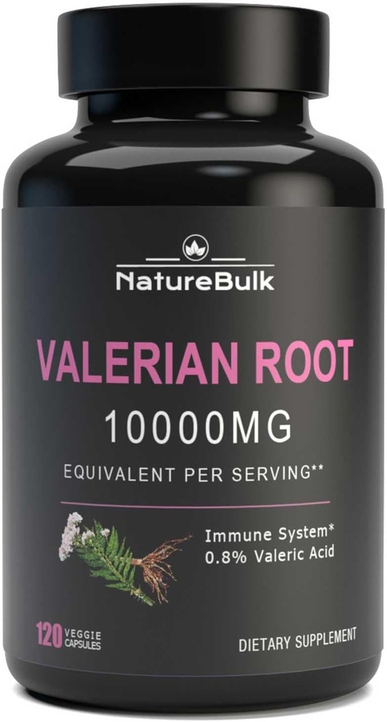 Estratto di radice di valeriana -Equivalente a 1.0000mg, 4X estratto concentrato - Altamente concentrato, 120 capsule