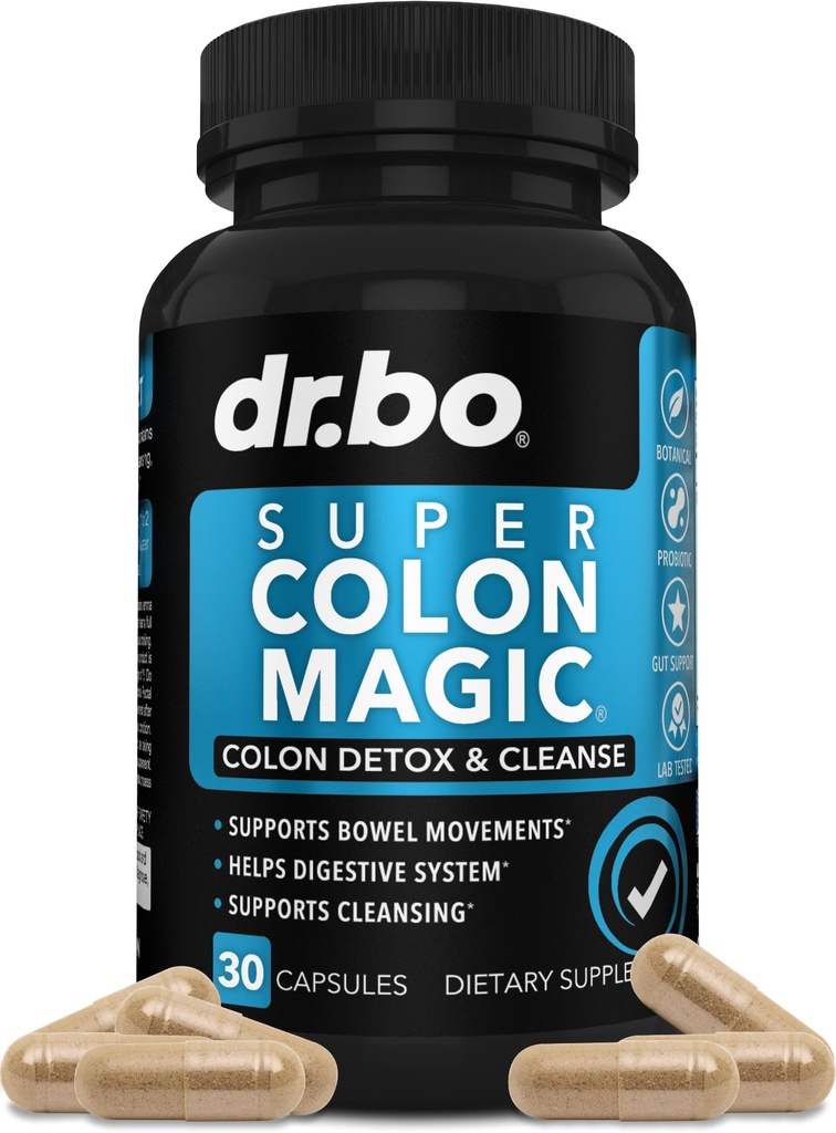 Detox del detergente del colon per il flusso di peso - Pillole di pulizia del colon di 15 giorni &amp; Probiotici - Lassativo naturale veloce, Rilievo di costipazione, Integratori del movimento dell'asciugamano per il supporto di perdita di stomaco intestinale