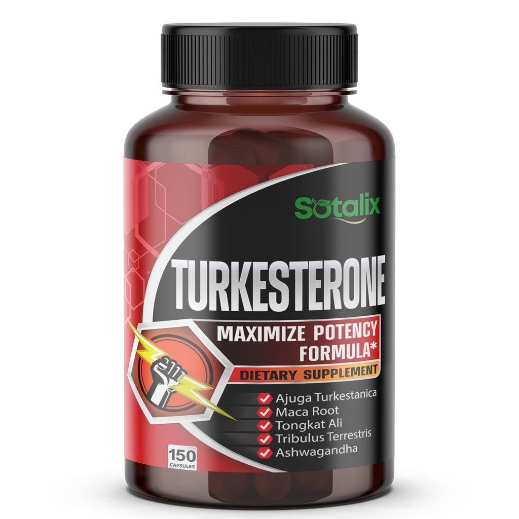 Ultra Turkesterone Ajuga Turkestanica Standardized 20% Turkesterone Alta potenza con Maca Root Tribulus Terrestris - Muscle Growth Energy Memory Support