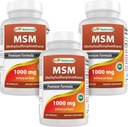 Migliori naturali MSM 1000 mg 180 capsule (180 conteggio (pacchetto di 3))