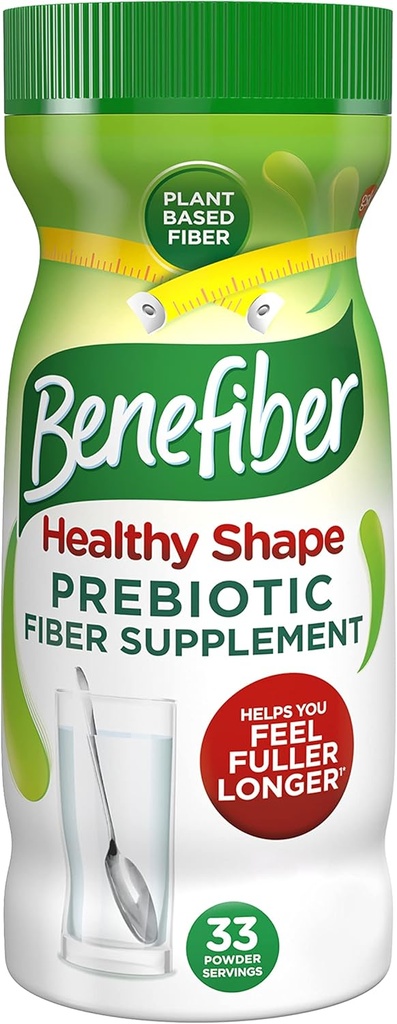 Polvere di supplemento di fibra prebiotica di forma benefica per la salute digestiva, polvere di fibra quotidiana - 33 porzioni (8.7 once)