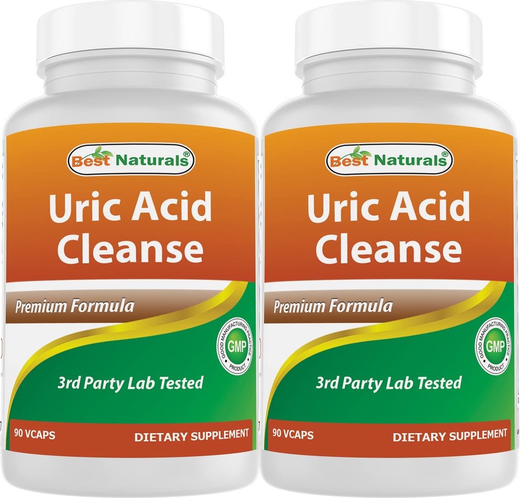 Le migliori vitamine di pulizia dell'acido urico per gli uomini e le donne - 90 capsule di verdure (90 conte (pacchetto di 2))