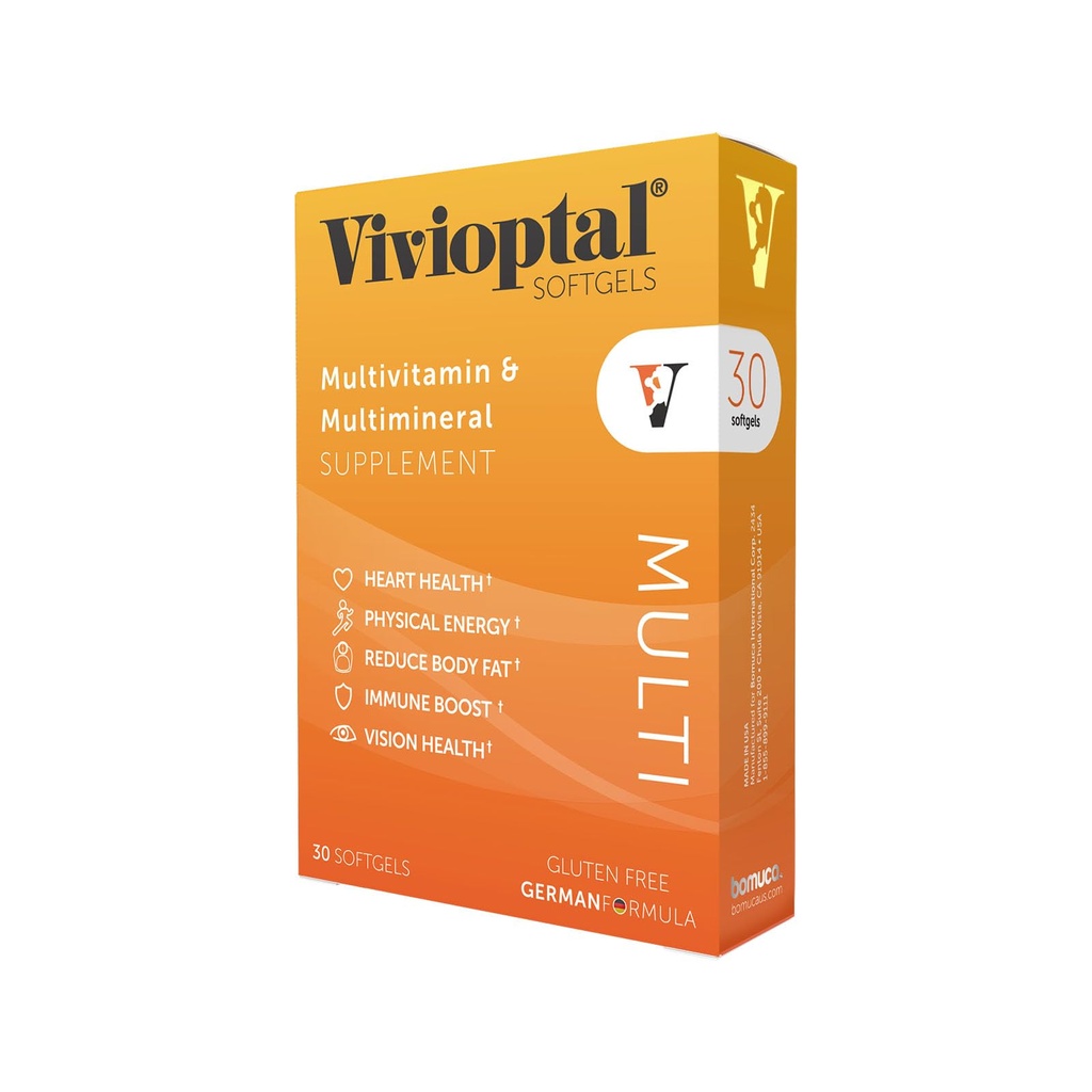 Vivioptal Multi, 30 Softgels, Multivitamin & Multimineral, Gluten Free, Formula tedesca