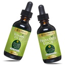 Go Nutrients Liquid Vitamin D3 con K2 (MK-7) Gocce & Prostate Edge Prostate Supplemento per gli uomini con Pygeum e Saw Palmetto Estratto di vitamina D3 e K2 Che aiuto Stato emotivo