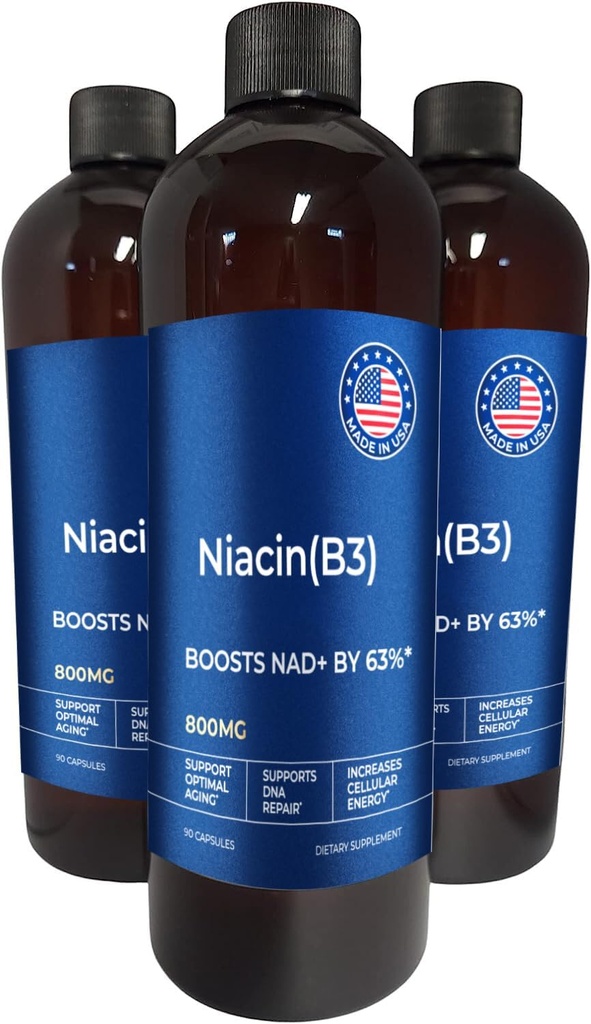 | NIACIN(B3) - Integratori B3 Niacina | Integratori Minerali | 18 Capsule, 800 mg