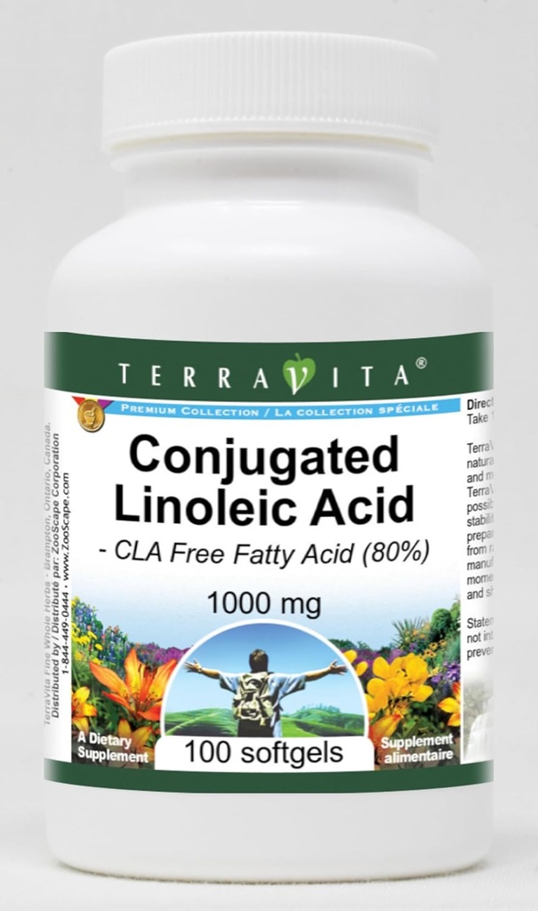 Acido linoleico coniugato - CLA Free Fatty Acid (80%) - 1000 mg (100 softgels, ZIN: 427996) - 3 Pack