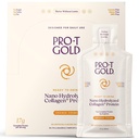 ProT Gold Liquid Collagen Protein Shot, 17g Clear Protein Nano-Hydrolyzed Grass Fed Collagen, 2g Arginina per il supporto del tessuto, senza glutine, senza zucchero, 0g Carbs, Orange Creme, 1 fl oz, 24 Pack