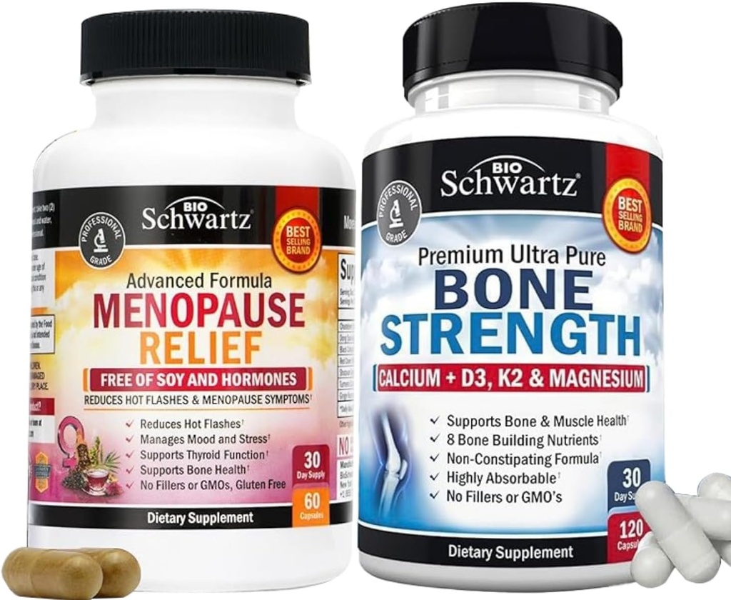 BioSchwartz Advanced Strength Pre e Probiotics Supplemento con enzimi digestivi (2 mesi di alimentazione) Plus Vitamina B Complex con vitamina C (2 mesi di alimentazione)