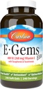 Carlson - E-Gems Elite, 400 IU Vitamin E con Tocopherols & Tocotrienols, Vitamina E Capsules, Heart Health & Optimal Wellness, Antiossidante, Vitamina E Supplement, 240 Softgels