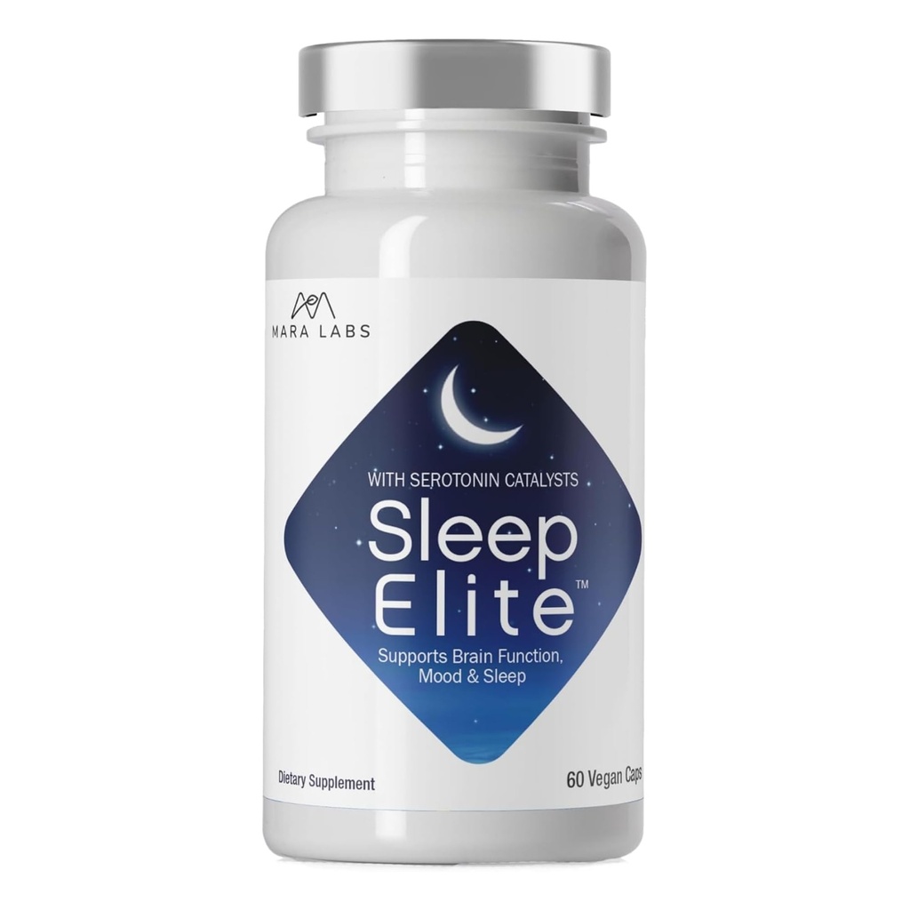 Mara Labs SleepElite | Supporta la funzione del cervello, l'umore e il sonno | con i catalizzatori della serotonina | 30 Servings