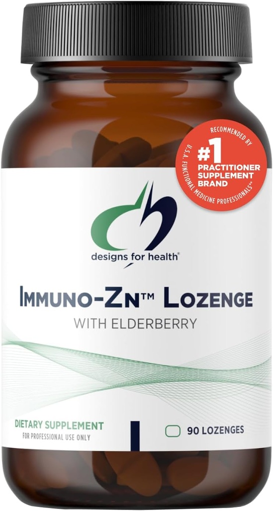 Progetti per salute Immuno-Zn Lozenge - 25mg Zinc + Elderberry Tabelle disciolte rapide, Integratore di supporto immunitario - Non-GMO Delicious Natural Berry Flavor (90 Lozenges)