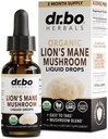 Leoni Mane Mushroom Supplement Drops - Organic Lion's Mane Mushroom Liquid Tincture for Focus, Fog Brain Health Supplements - Vegan Herbal Nervine Nootropic Organic Lions Liquid Supplement Extract 1oz