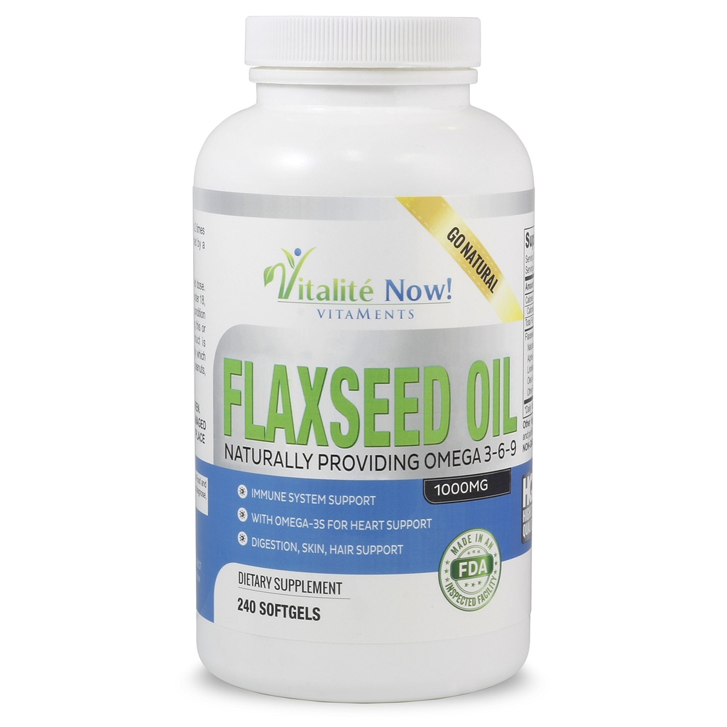 I migliori softgel per olio di lino biologico - 1000mg Premium, Virgin Cold Pressed from Flax Seeds - Hair Skin & Nails Support - Omega 3-6-9 Supplement - 240 Count - Più di 8 mesi di fornitura!