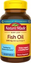 Natura fatta Burp Meno Pesce Olio Omega 3 Integratori, 1200 mg Softgels, EPA DHA Omega 3 Fish Oil Integratori per il sostegno sano del cuore, 60 Softgels, 30 giorni di alimentazione