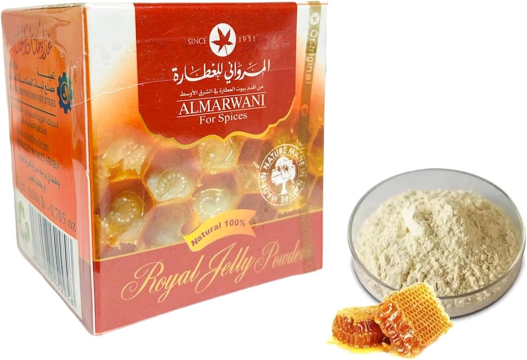 Polvere di gelatina reale, 100% puro e naturale, supplemento di supporto immunitario, 20gm (0.70 oz), Nutriente-Rich Superfood