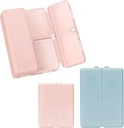 FYY 2 Pcs Daily Pill Organizer, 7 scomparti Portable Pill Case Travel Pill Pill Organizer,[Folding Design] Pill Box per Purse Pocket per tenere Vitamine,Cod Liver Oil,Supplements e Medication-Pink+ Marina Militare