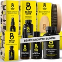 Kit di crescita Beard Club Premium Beard - Olio di crescita, Vitamine, Spray di vitamina & Spazzola di cinghiale - Set regalo