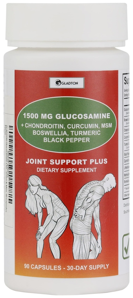 Glucosamina Condroitin MSM Curcumin Turmeric Boswellia - Integratore di supporto congiunto per Bone Back Ginocchio Flessibilità, Mobilità. Integratore di salute comune per le donne & uomini. 90 capsule