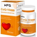 KFG CoQ10 400mg Softgels, Coenzyme Q10 Integratori Supporta la salute del cuore, la salute cardiovascolare, il sistema immunitario e la produzione di energia cellulare, senza glutine
