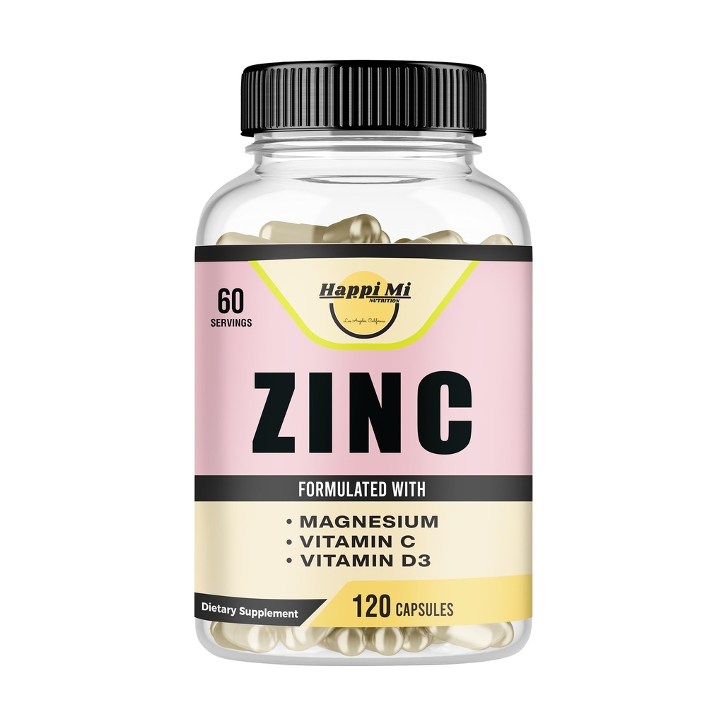 Zinco, Zinco 100mg, Magnesio Glycinate 150mg, Vitamina D3 5000 IU, Vitamina C 500mg Per Serve, Supporto immunitario, Booster immunitario, Supporto antiossidante