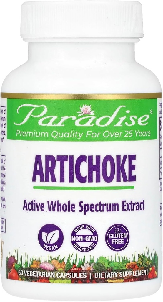 Paradise Herbs Artichoke, 60 capsule vegetariane (250 mg per capsula)