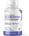 Natura Fusions Nutri Liposomal Quercetin Phytosome con Piperine - Brevettato 20x Più Biodisponibile Di Quercetin Supplements - Supporti Immune/Cardiovascular Health - 60 Quercetin 500mg Capsule