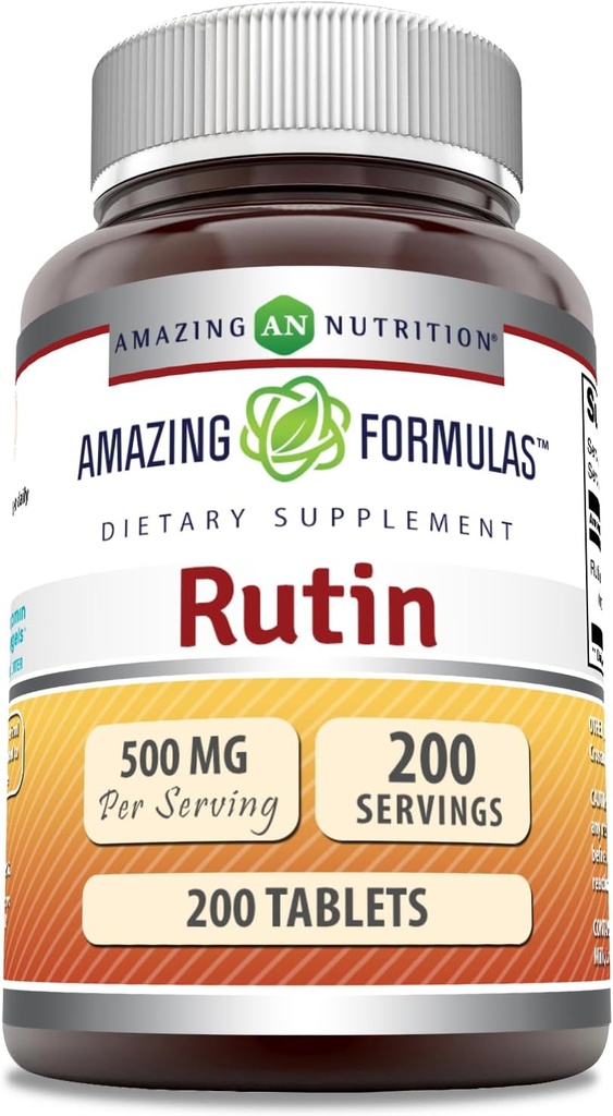 Incredibile formula Rutin 500mg 200 compresse supplemento | Non-GMO | Gluten Free | Made in USA