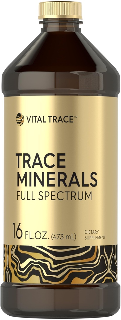 Carlyle Trace Minerals Supplemento | 16 fl oz | Spettro completo con Magnesio | Liquid Complex con Sulfate, Lithium e Boron | Vegetariano. Non OGM & Gluten Free | by Vital Trace