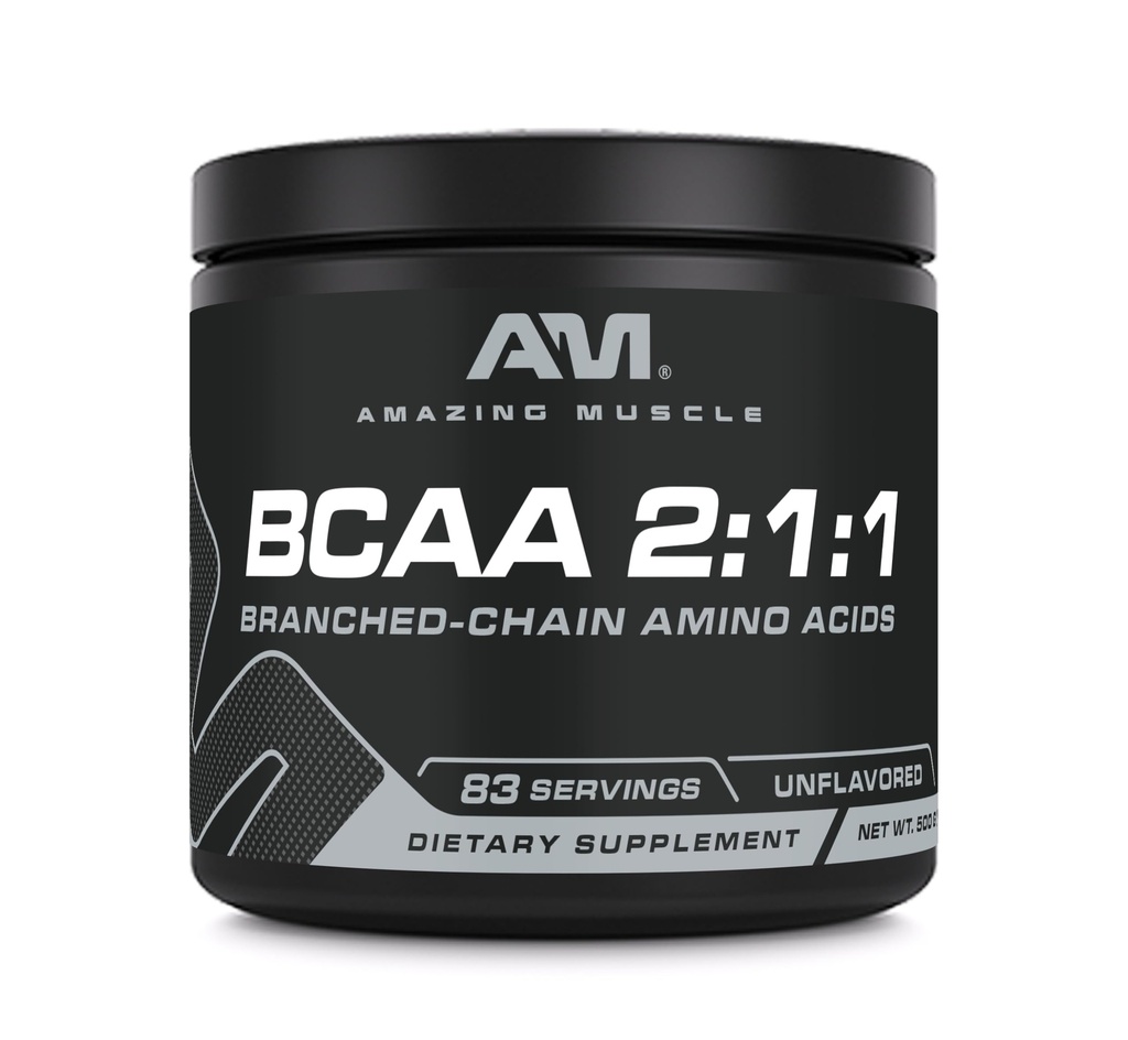 Incredibile supplemento di Aminoacidi BCAA del muscolo | 2:1:1:1 Ratio di aminoacidi a catena ramificata | Non aromaed | Peso netto 500 Grammi (1.1 Lb) | Non OGM | Gluten-Free | Made in USA