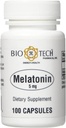 Melatonina farmaceutica bio-tecnica (5 mg), 100 capsule – Integratore naturale – Sostegno Sonno, Cardiovascolare, Immune, & Bone Salute – Nessun latticini, Pesce, Gluten, Peanut, Pesce conchiglia, GMOS, & Soy – No