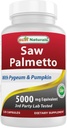 Best Naturals Saw Palmetto 10:1 Estrarre integratori di prostata per gli uomini - 120 capsule - fatto con Pygeum Bark 4:1 Estratto & Pumpkin Seed Powder
