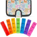 Vive Weekly Pill Organizer 4 volte al giorno - 7 giorni Pill Box per Mattina, Noon, Sera, Notte - Medicina Extra Grande, Vitamina & Supplemento Dispenser con Premium Leather Case