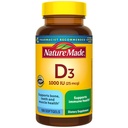 Vitamina D3 1000 IU (25 mcg), Integratore di vitamina D per Bone, denti, supporto per la salute muscolare e immunitario, 100 Softgels, alimentazione di 100 giorni