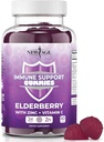 NEW AGE Immune System Support Gummies - Sambucus Black Elderberry Gummies con vitamina C e zinco (Supporto immunitario 60 Gummies)