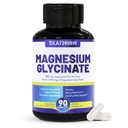 Magnesio Glycinate Capsule 380mg, Magnesio Supplemento per Muscolo, Cuore, Supporto per Neve, 45 Sevings Alta Assorbimento, Non OGM & Gluten Free - 90 Conti