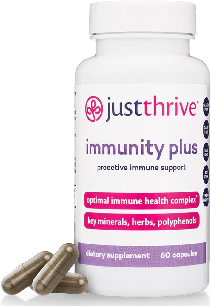 Semplice immunità Thrive Plus - Vegan Gut Salute e supporto immunitario per bambini e adulti, 60 capsule