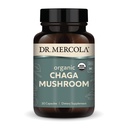 Dr. Mercola Organic Chaga Mushroom, 30 Serve (30 compresse), Integratore alimentare, Supporta la funzione immunitaria sana, Non OGM, Certificato USDA Organic, Certificato di Contenuto NSF